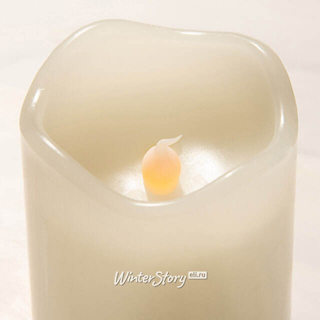 Светодиодная свеча Merano 9 см слоновая кость, мерцающее пламя, на батарейках, таймер Koopman