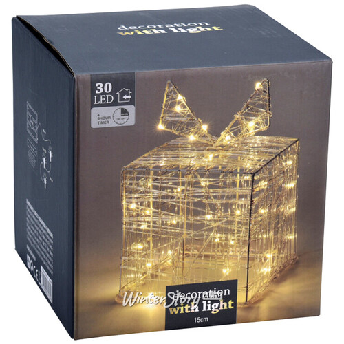 Светящийся подарок Фриоза 15 см, 30 теплых белых LED ламп, на батарейках, IP20 Koopman