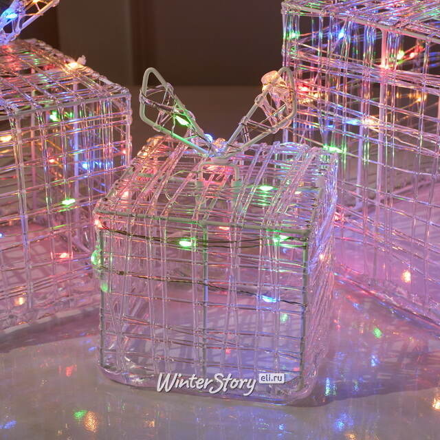 Светящиеся Волшебные Подарки под елку 10-20 см, 3 шт, 90 разноцветных мини LED ламп Koopman