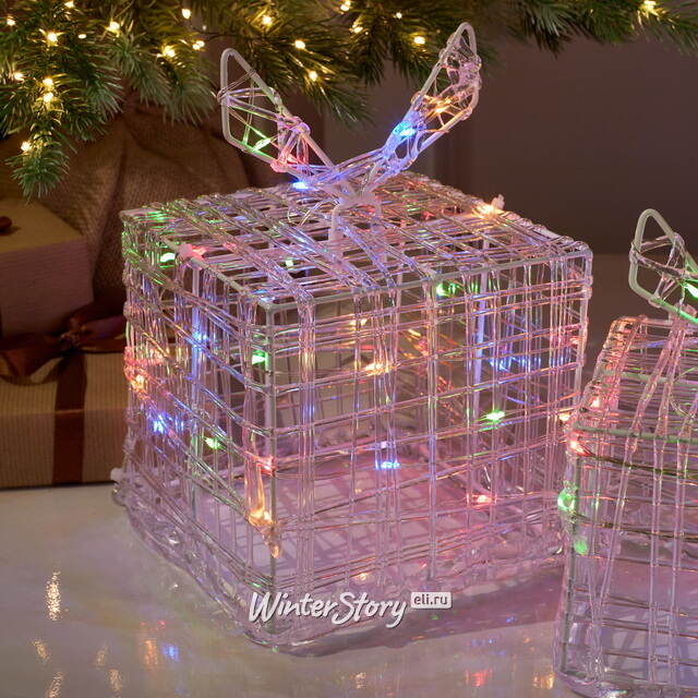 Светящиеся Волшебные Подарки под елку 10-20 см, 3 шт, 90 разноцветных мини LED ламп Koopman