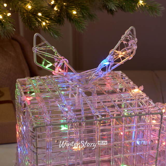 Светящиеся Волшебные Подарки под елку 10-20 см, 3 шт, 90 разноцветных мини LED ламп Koopman