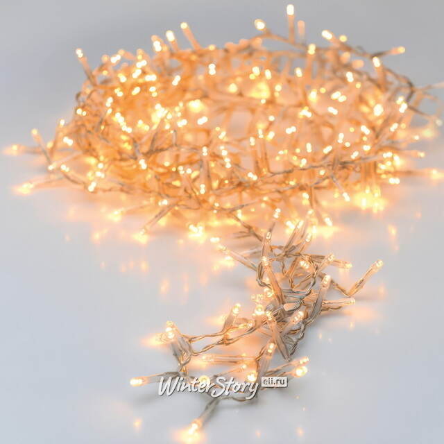 Светодиодная гирлянда Koopman Comfort Steady 54 м, 720 теплых белых LED ламп, прозрачный ПВХ, контроллер, таймер, IP44 Koopman