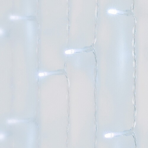 Светодиодный занавес Водопад Koopman 2.25*3 м, 480 холодных белых LED ламп, прозрачный ПВХ, контроллер, IP44 Koopman