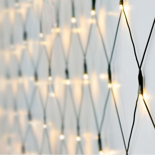 Гирлянда для балкона Сетка Balcony Lights 4.1*1 м, 240 теплых белых LED ламп, черный ПВХ, IP44 Koopman