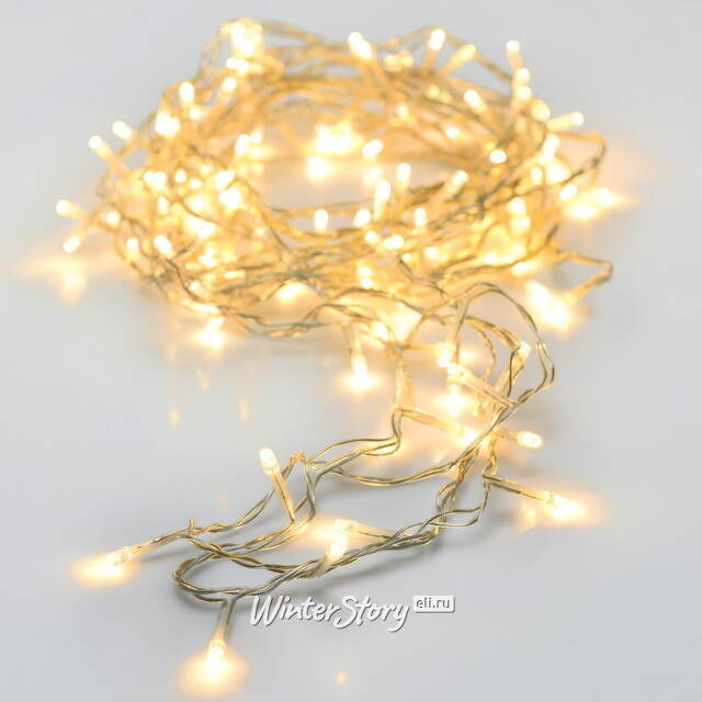 Светодиодная гирлянда Koopman Comfort 6 м, 80 теплых белых LED ламп, прозрачный ПВХ, контроллер, таймер, IP44 Koopman (Купман)