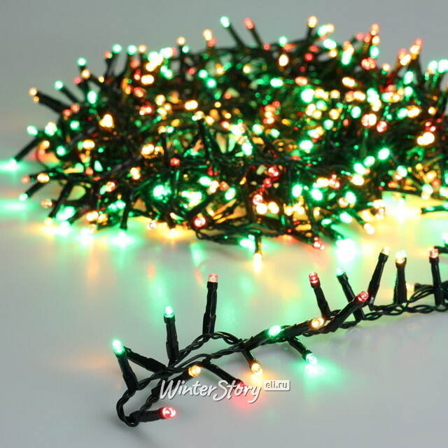 Светодиодная гирлянда Koopman Snake Comfort Italian 14 м, 700 разноцветных LED ламп, зеленый ПВХ, контроллер, таймер, IP44 Koopman