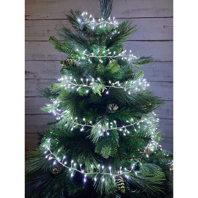 Светодиодная гирлянда Капельки Фейерверк 7.2 м, 720 холодных белых MICROLED ламп, серебряная проволока, IP44 Koopman