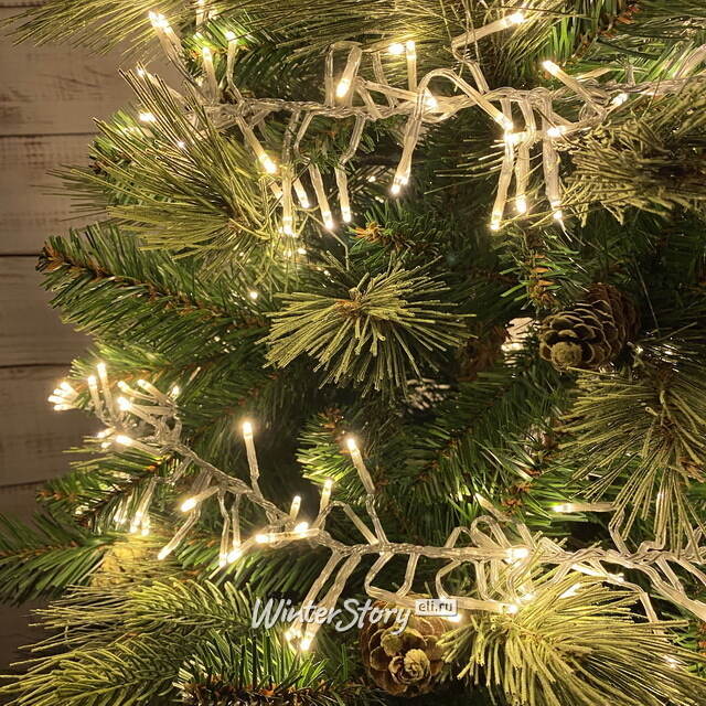 Светодиодная гирлянда Koopman Кластер 4 м, 576 теплых белых LED ламп, прозрачный ПВХ, контроллер, IP44 Koopman