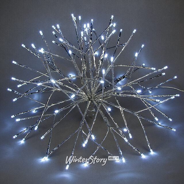 Светодиодный Ежик, серебряный, 45 см, 96 ХОЛОДНЫЕ БЕЛЫЕ лампы Koopman (Купман)