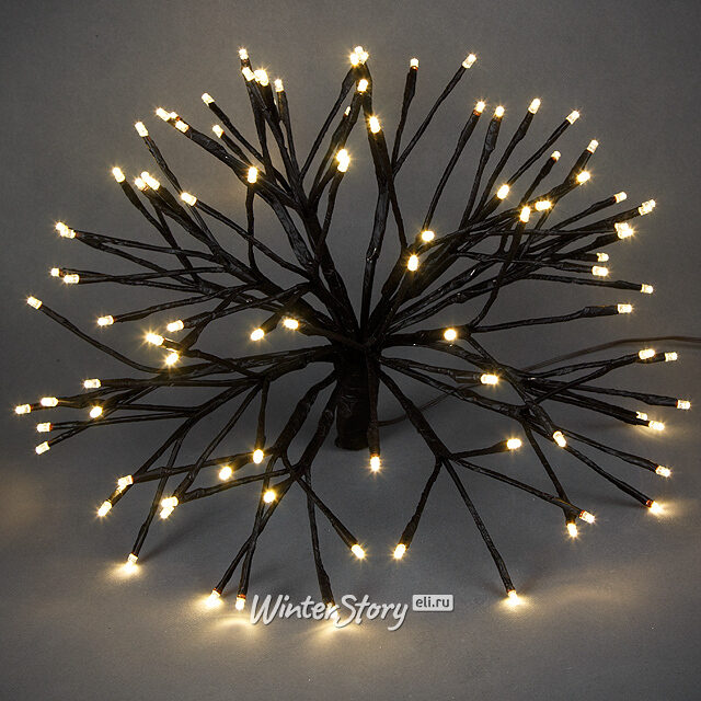 Светодиодный Ежик, темно-коричневый, 45 см, 96 ТЕПЛЫЕ БЕЛЫЕ лампы Koopman (Купман)