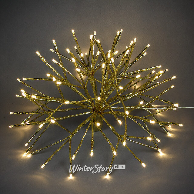 Светодиодный Ежик, золотой, 45 см, 96 ТЕПЛЫЕ БЕЛЫЕ лампы Koopman (Купман)