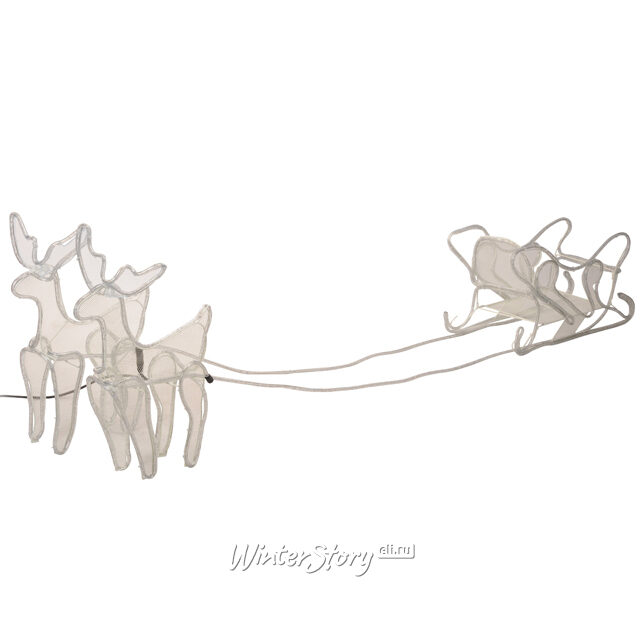 Светящиеся Олени с санями 230*50 см 756 теплых белых LED ламп, дюралайт, IP44 Koopman