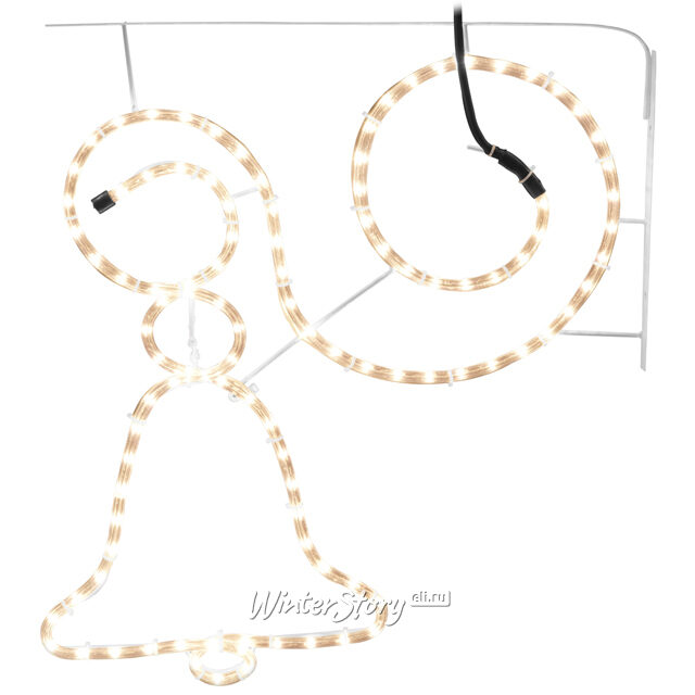 Светодиодная консоль Вензель с Колокольчиком 40 см, теплые белые LED, дюралайт, IP44 Koopman (Купман)