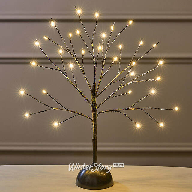 Светящееся дерево Сказочная Липа 40 см, 32 теплые белые мини LED лампы, на батарейках Koopman