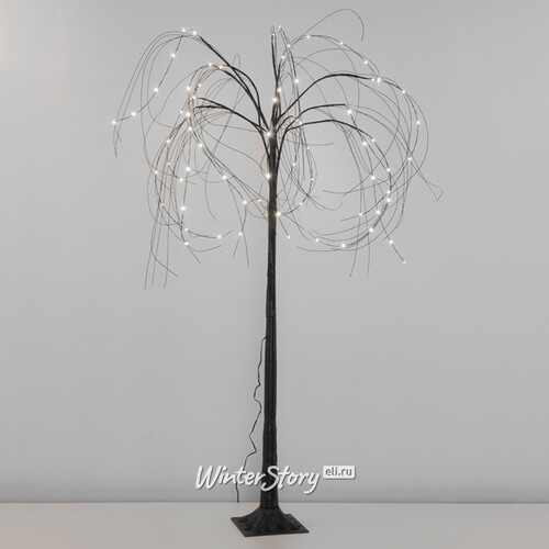 Светодиодное дерево Северная Ива 120 см черное, 72 теплых белых мини LED лампы, IP44 Koopman