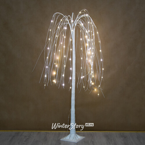 Светодиодное дерево Северная Ива 150 см белое, 96 теплых белых мини LED ламп, IP44 Koopman