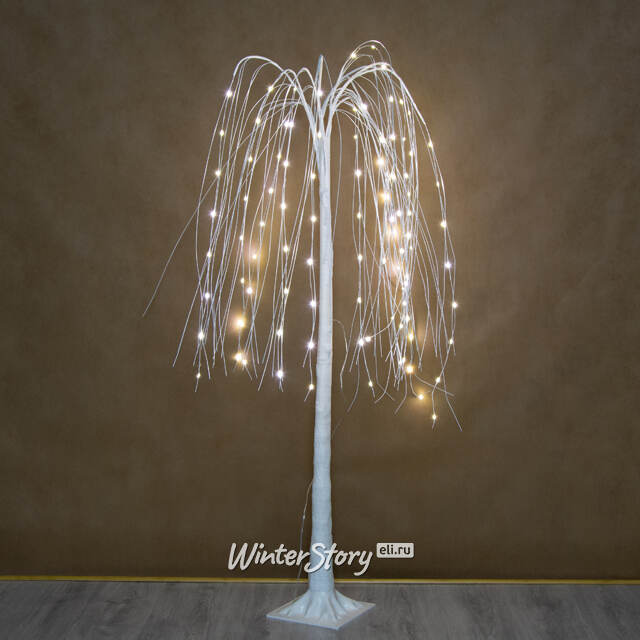 Светодиодное дерево Северная Ива 180 см белое, 144 теплых белых мини LED лампы, IP44 Koopman