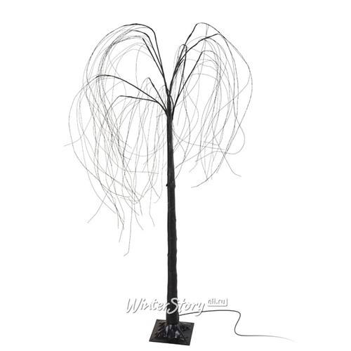Светодиодное дерево Северная Ива 150 см черное, 96 теплых белых мини LED ламп, IP44 Koopman