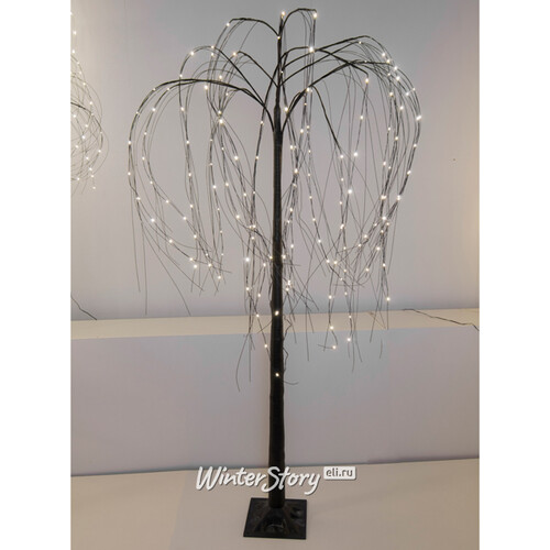Светодиодное дерево Северная Ива 180 см черное, 144 теплых белых мини LED лампы, IP44 Koopman