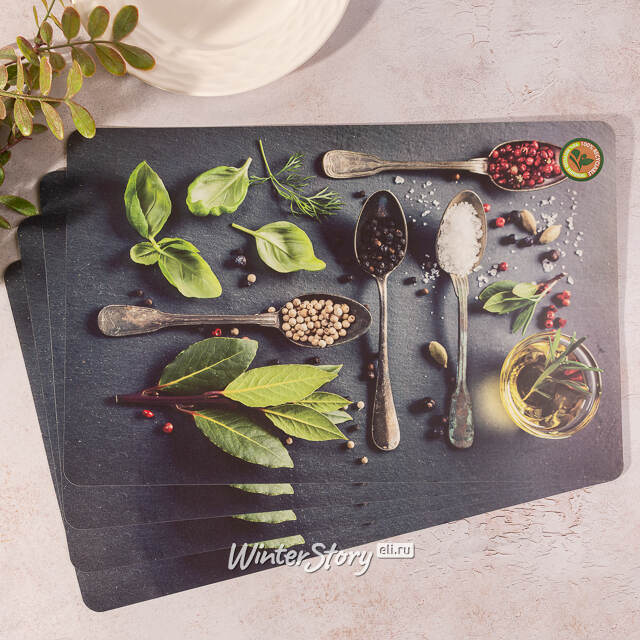 Набор плейсматов Kitchen Herbs 44*29 см, 4 шт Koopman
