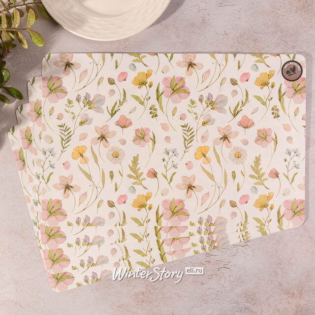 Набор плейсматов Gentle Garden 44*29 см белые, 4 шт Koopman