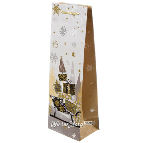 Пакет для бутылки Magic Christmas - Сани с Подарками 36*12 см Due Esse Christmas
