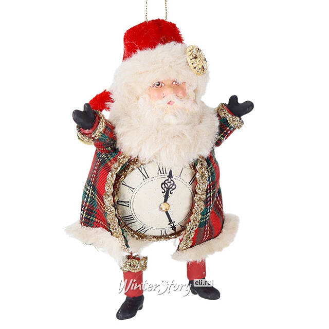 Елочная игрушка Санта - Hollyshire Manor 14 см, красная Goodwill