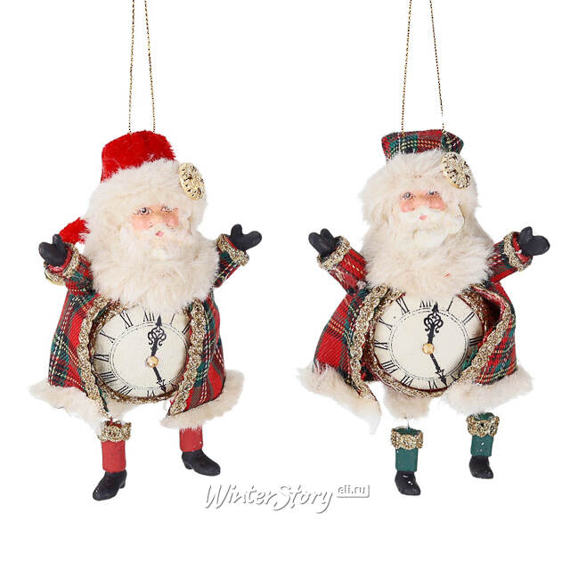 Елочная игрушка Санта - Hollyshire Manor 14 см, красная Goodwill