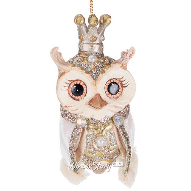 Елочная игрушка Сова Голди - Winter Baroque 10 см Goodwill (Гудвилл)