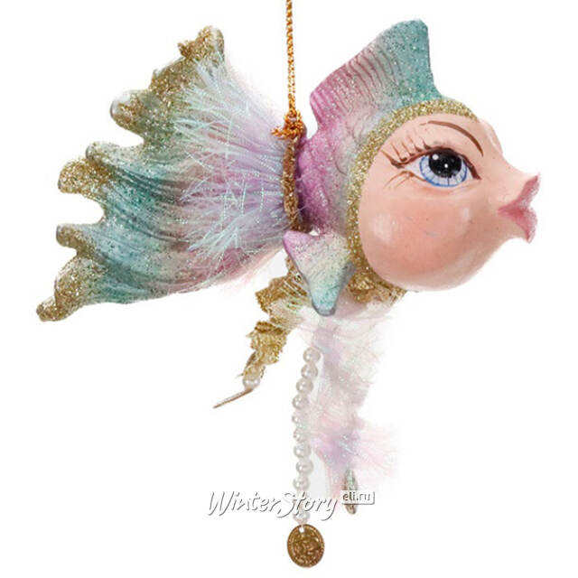 Елочная игрушка Радужная Рыбка - Tesori di Poseidone 12 см Goodwill