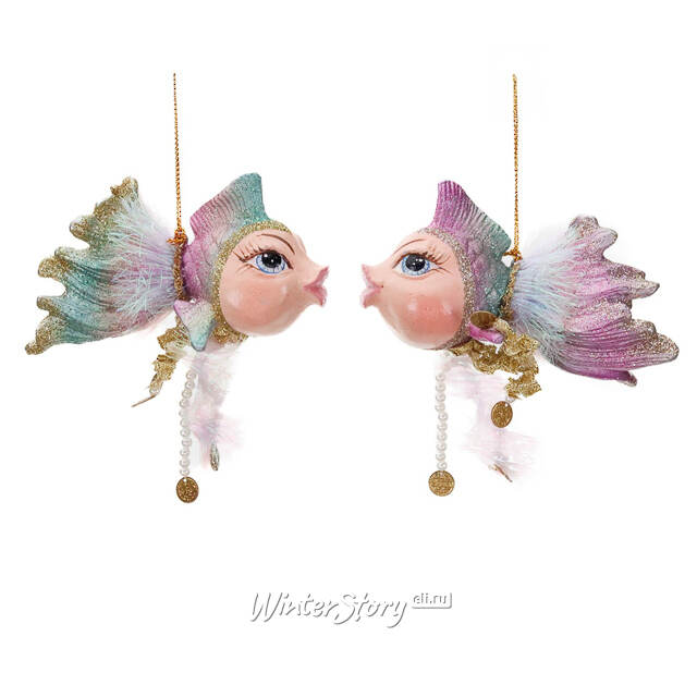 Елочная игрушка Радужная Рыбка - Tesori di Poseidone 12 см Goodwill