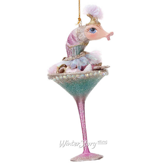 Елочная игрушка Бокал с Коктейлем - Креветка Блюменталь 16 см Goodwill