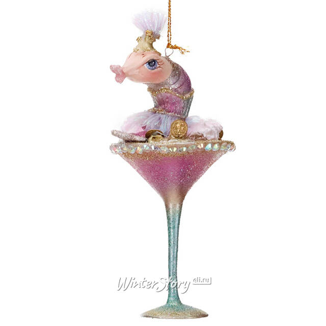 Елочная игрушка Бокал с Коктейлем - Креветка Мари Роуз 16 см Goodwill