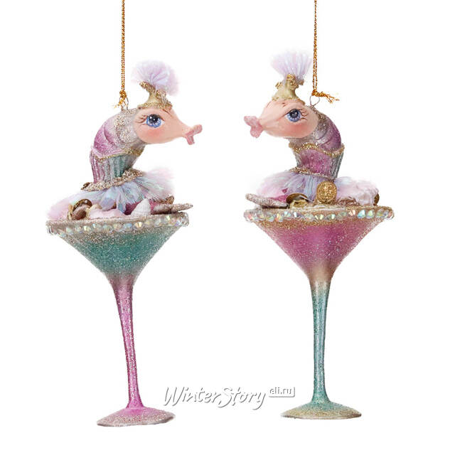 Елочная игрушка Бокал с Коктейлем - Креветка Блюменталь 16 см Goodwill