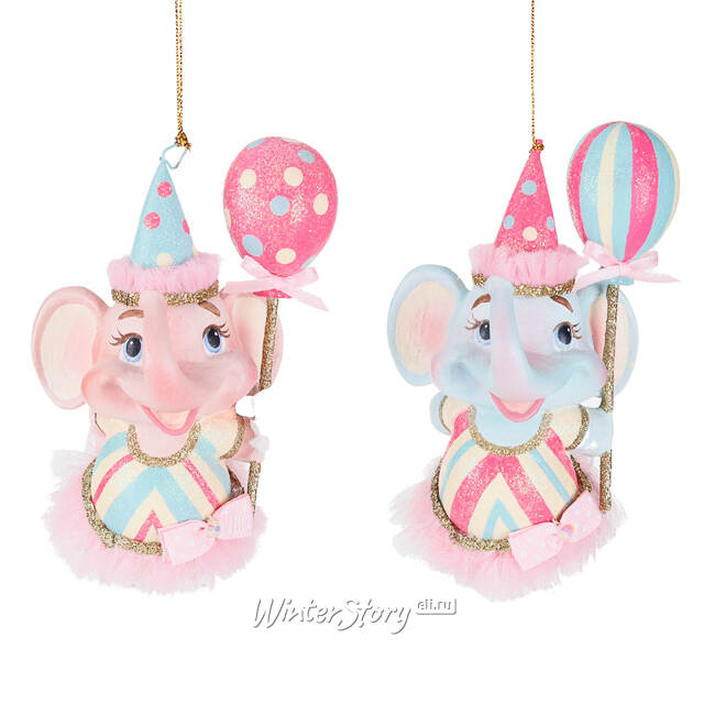 Елочная игрушка Слоник Жюли - Circus Birthday 13 см Goodwill