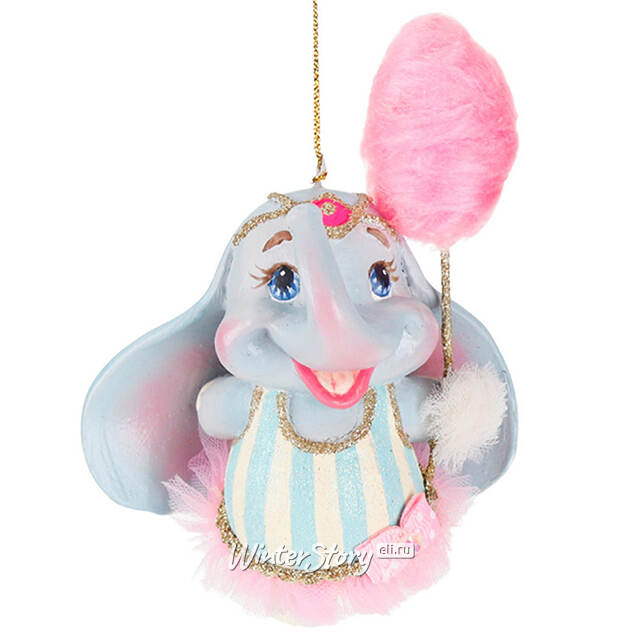 Елочная игрушка Слоник в голубом - Circus Birthday 12 см Goodwill