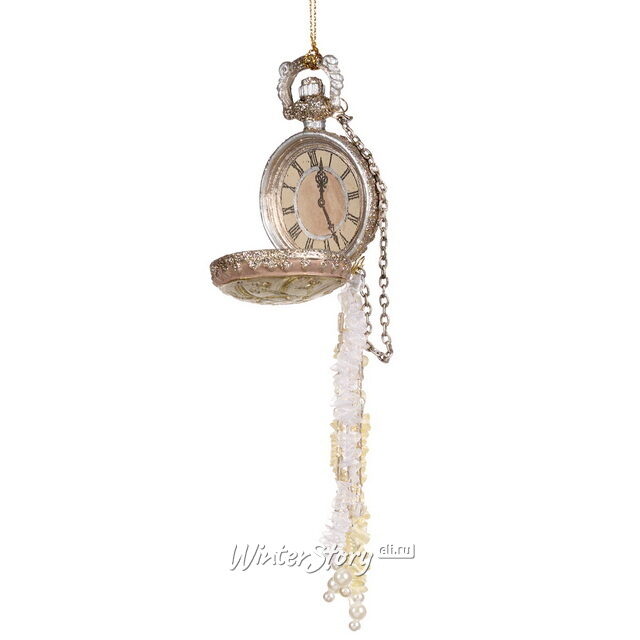 Елочная игрушка Часы - Frozen in Time 22 см, подвеска Goodwill