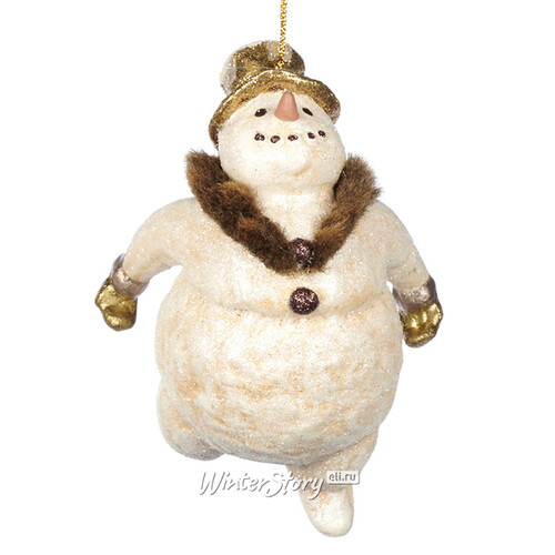 Елочная игрушка Снеговик Джером - Волшебный лес Монтерра 12 см, подвеска Goodwill