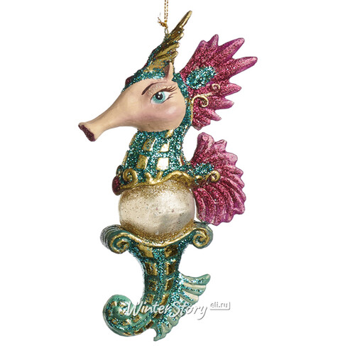 Елочная игрушка Морской конек Джарвис - Crystal Sea 17 см, подвеска Goodwill