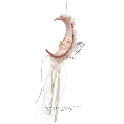 Елочная игрушка Окрыленный Месяц Алебардо - Лирическая Песнь 14 см розовая, подвеска Goodwill