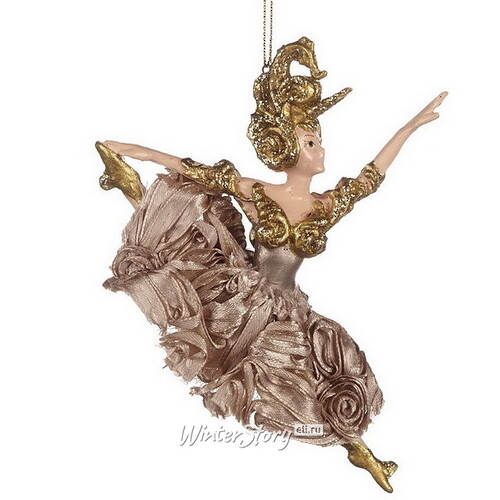 Елочная игрушка Балерина Фелиция Лакруа в золотом платье - Большой Театр 16 см, подвеска Goodwill