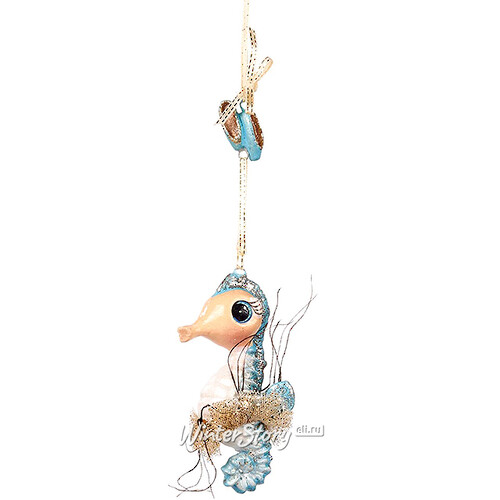 Елочная игрушка Морская балерина 10 см голубая, подвеска Goodwill