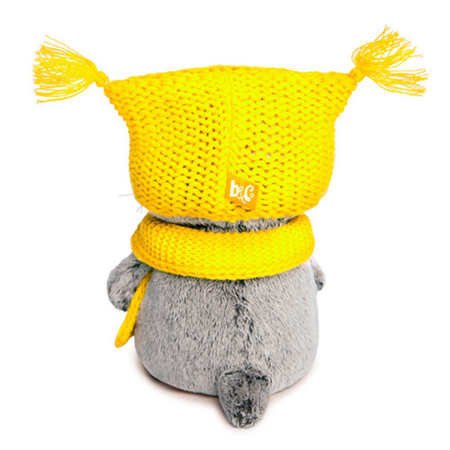 Мягкая игрушка Кот Басик Baby в шапке-сова и шарфе 20 см Budi Basa