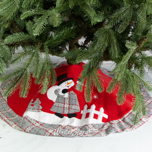 Юбка для елки Снеговичок Коннор с гостинцами 90 см купить в интернет-магазине Winter Story eli.ru, ID78634