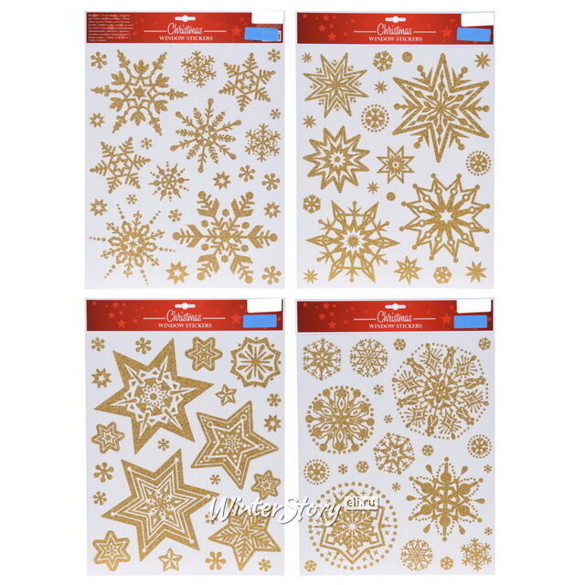 Набор новогодних наклеек Золотое чудо 42*30 см, 4 листа Koopman