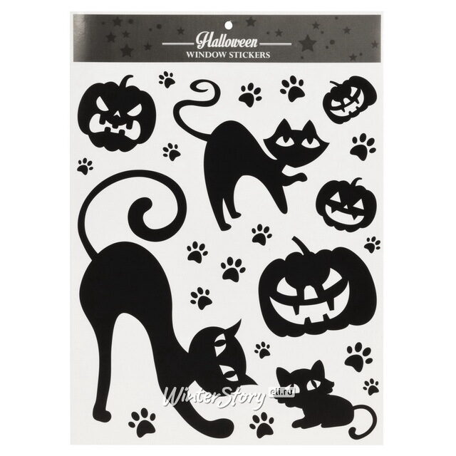 Набор наклеек на Хэллоуин - Black Day 42*30 см, 4 шт Koopman
