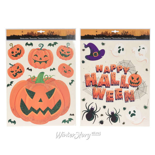 Набор наклеек на Хэллоуин - Страшные Тыквы 42*30 см, 2 шт Koopman