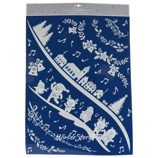 Новогодние наклейки Снежная Команда 60*42 см Koopman