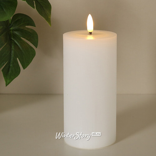 Светодиодная свеча с имитацией пламени Игрим 15 см белая, батарейка Peha