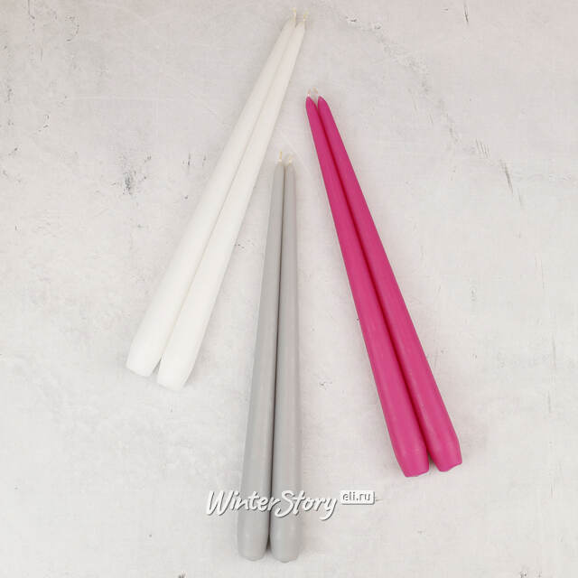 Высокая свеча 40 см Андреа Velvet фуксия Candleslight